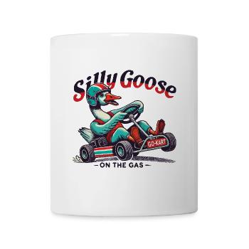 Plaisir du karting avec Silly Goose sur l’accélérateur - Mug blanc - blanc - Devant