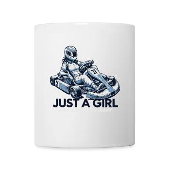 Juste une fille qui aime les courses de karting - Mug blanc - blanc - Devant