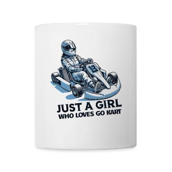 Fille qui aime les courses de karting - Mug blanc - blanc - Devant