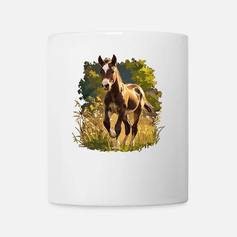 Chevaux Cheval - Mug blanc - blanc