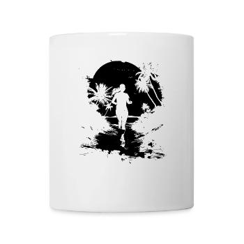 Läuferin Zeichnung - Tasse - Weiß - Vorne