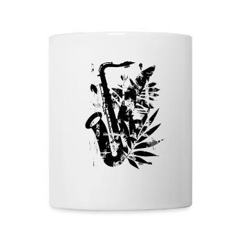 Saxophone drôle - Mug blanc - blanc - Devant