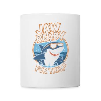 La mâchoire est prête pour ça ? Drôle d’amoureux des requins - Mug blanc - blanc - Devant
