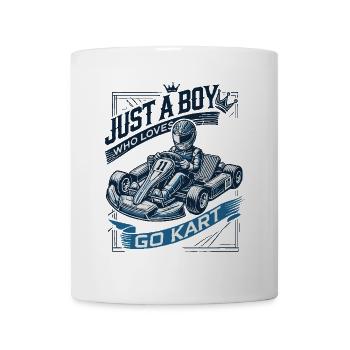 Un garçon qui aime le karting style vintage - Mug blanc - blanc - Devant