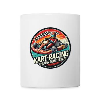 Kart-Racing Günstiger Als Therapie Go-Kart Spaß - Tasse - Weiß - Vorne
