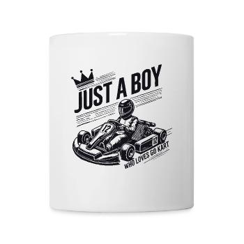 Un garçon qui aime le karting rétro Adventure Design - Mug blanc - blanc - Devant