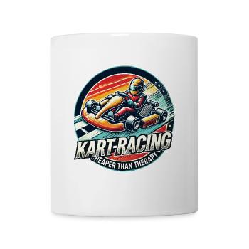 Kart-Rennen Günstiger Als Therapie - Tasse - Weiß - Vorne