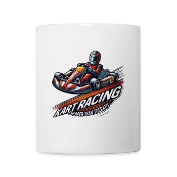 Go-Kart Rennen Günstiger Als Therapie - Tasse - Weiß - Vorne