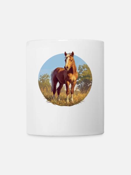 Chevaux Cheval - Mug blanc - blanc