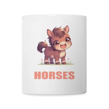 Pferde Pferd - Tasse - Weiß - Vorne