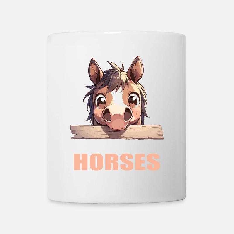 Chevaux Cheval - Mug blanc - blanc