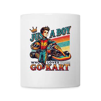 Juste un garçon qui aime le karting - Mug blanc - blanc - Devant
