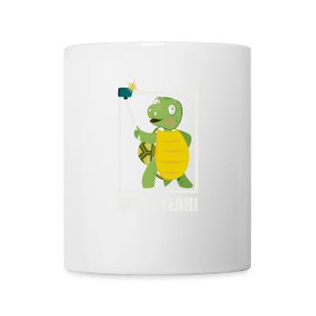 Tank Yes! - Funny turtle selfie design - Mug - white - Front