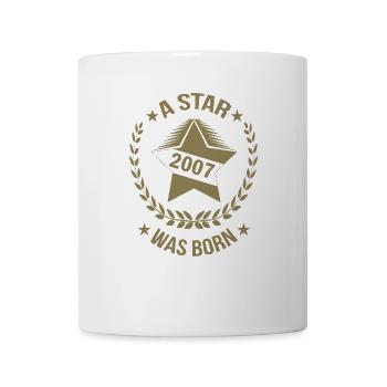 Geburtstag Stern geboren 2007 - Tasse - Weiß - Vorne