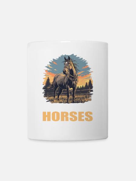 Chevaux Cheval - Mug blanc - blanc