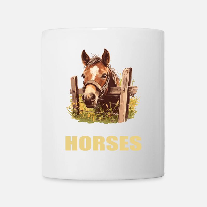 Chevaux Cheval - Mug blanc - blanc