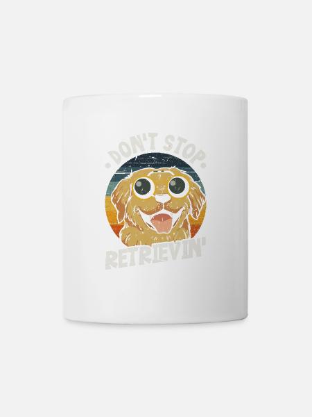 Dont Stop Retrievin - Spaß Golden Retriever Hund - Tasse - Weiß