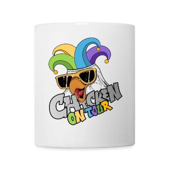 Karneval Fasching Chicken on Tour Konfetti Parade - Tasse - Weiß - Vorne