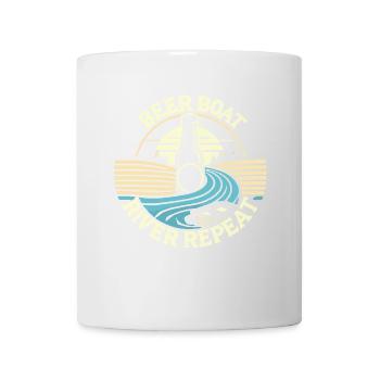 Bierboot-Fluss-Wiederholung - Tasse - Weiß - Vorne