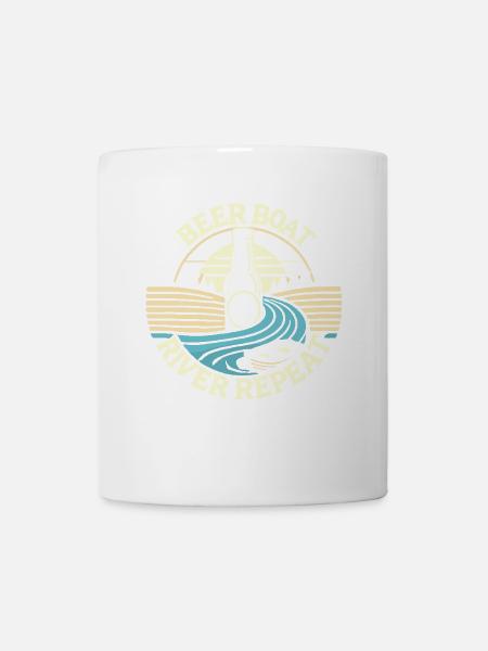 Bierboot-Fluss-Wiederholung - Tasse - Weiß