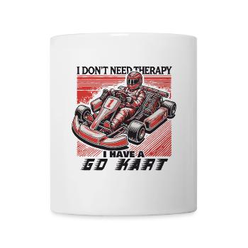 Pilote de karting style rétro Pas besoin de thérapie - Mug blanc - blanc - Devant