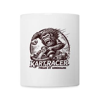 Kart racer piloté par l’adrénaline - Mug blanc - blanc - Devant