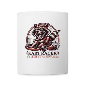 Pilote de kart Go-Kart piloté par l’adrénaline - Mug blanc - blanc - Devant