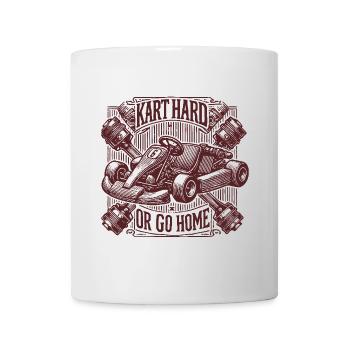 Kart hard or go home go-kart - Mug - white - Front