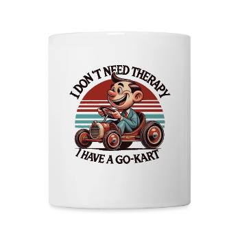 Je n’ai pas besoin de thérapie, j’ai un kart - Mug blanc - blanc - Devant
