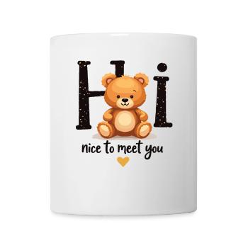 Mignon motif d’ours en peluche – mode enfantine avec un cœur - Mug blanc - blanc - Devant