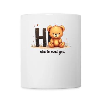 Mignon motif d’ours en peluche – mode enfantine avec un cœur - Mug blanc - blanc - Devant