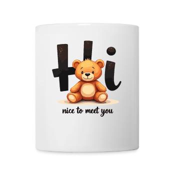 Mignon motif d’ours en peluche – mode enfantine avec un cœur - Mug blanc - blanc - Devant