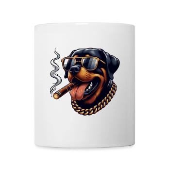 Rottweiler with Sunglasses Dog Dog Puppy Dogs - Mug - white - Front