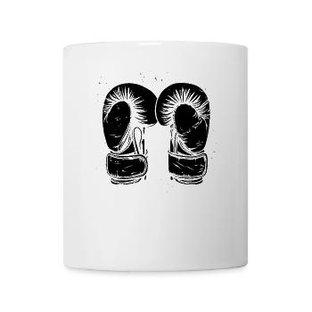 Boxhandschuhe Zeichnung - Tasse - Weiß - Vorne