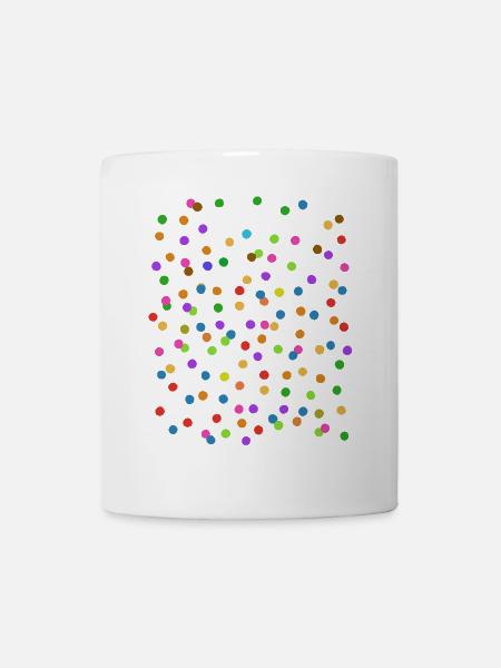 Konfetti - Fasching - Karneval - Verkleidung - Tasse - Weiß