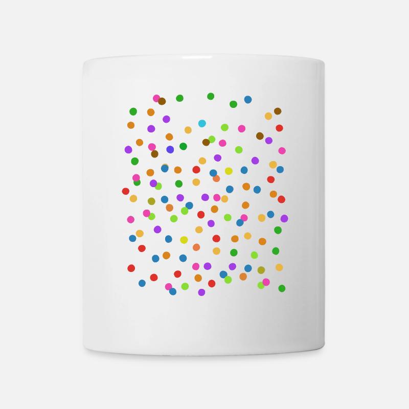 Konfetti - Fasching - Karneval - Verkleidung - Tasse - Weiß