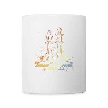 Vintage Schach - Tasse - Weiß - Vorne