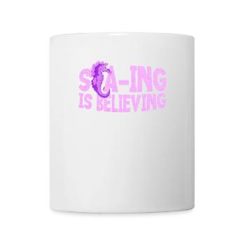 Sea-ing Believes - Design unique d’hippocampe - Mug blanc - blanc - Devant