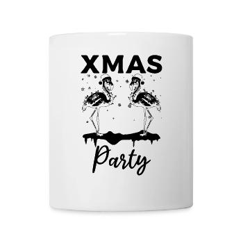 rose flamant rose fête de noël flamant rose oiseau - Mug blanc - blanc - Devant