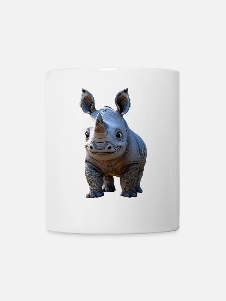 Rhino Rhinoceros Africa Safari Rhinos Rhino - Mug - white