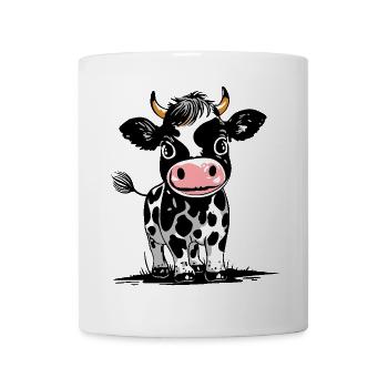 Mignon bébé veau - Animal de la ferme - Veau vache - Mug blanc - blanc - Devant
