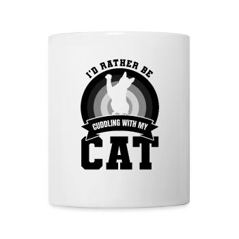 I'd Rather Be Cuddling With My Cat - Mug - white - Front