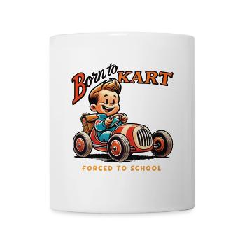 Né pour le karting style rétro - Mug blanc - blanc - Devant