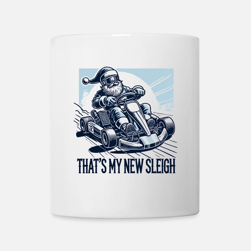 Père Noël en karting drôle de dicton - Mug blanc - blanc