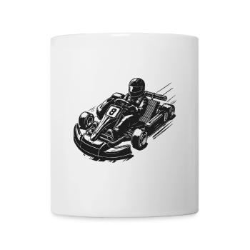 Pilote de karting rétro design vintage - Mug blanc - blanc - Devant