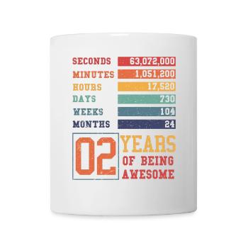 2 ans ! Cadeau d’anniversaire pour les 2 ans - Mug blanc - blanc - Devant