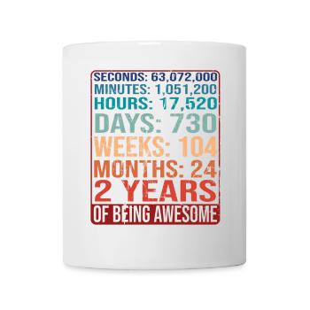 2 ans ! Cadeau d’anniversaire pour les 2 ans - Mug blanc - blanc - Devant