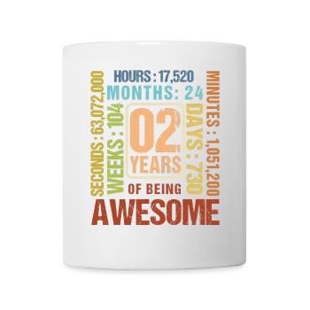 2 ans ! Cadeau d’anniversaire pour les 2 ans - Mug blanc - blanc - Devant