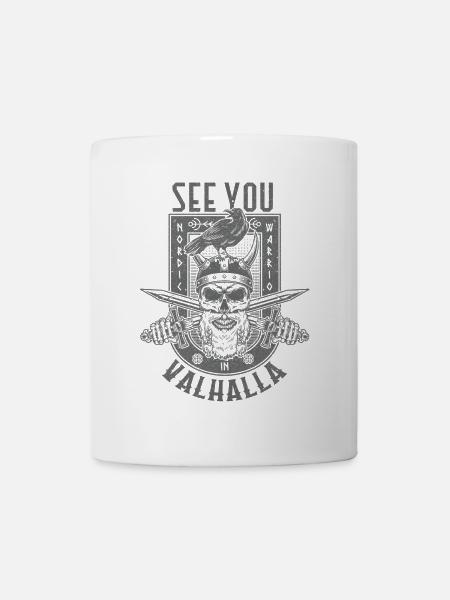Wir sehen uns in Walhalla, Wikinger-Nordisch - Tasse - Weiß