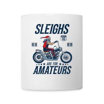 Christmas Motorcycle Sleighs Are For Amateurs - Mug - white - Front
